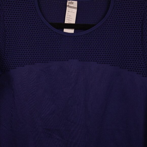 Fabletics Musetta purple mesh seamless long sleeve shirt-L - Picture 2 of 4
